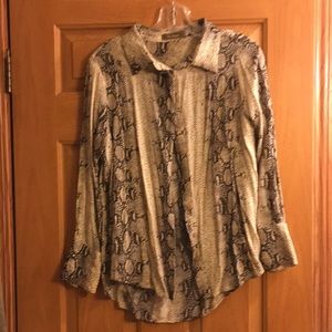 Boutique size small snake print top.